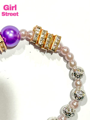 3 Purple Pearls Bracelet