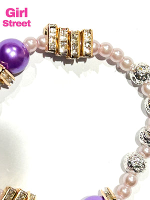 3 Purple Pearls Bracelet