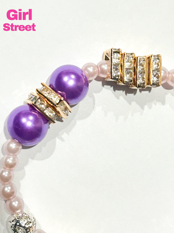 3 Purple Pearls Bracelet