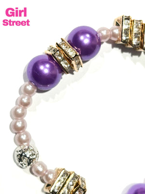 3 Purple Pearls Bracelet