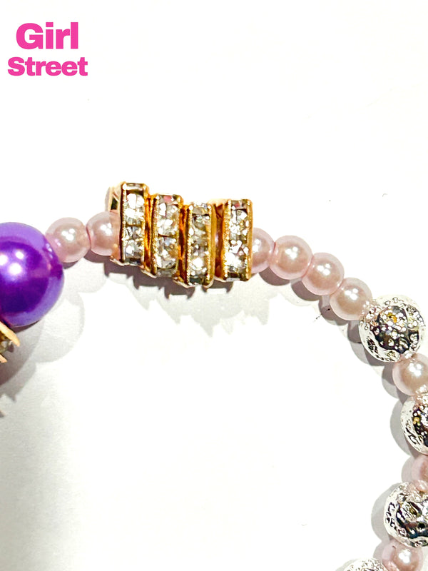 3 Purple Pearls Bracelet