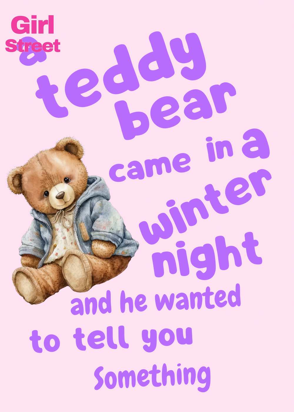 A Teddy Bear Came In A Winter Night Digital Download