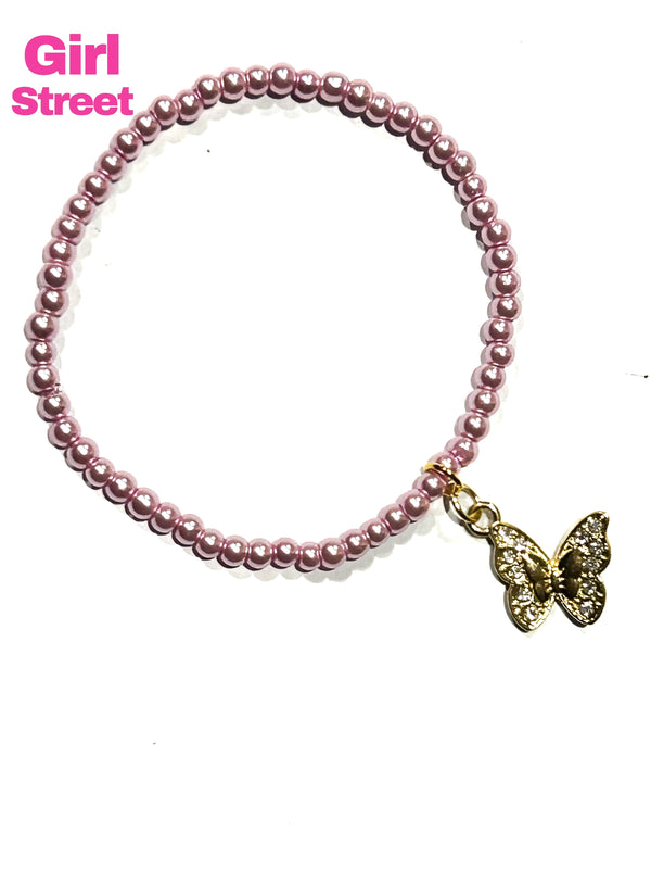 Cartier bracelet Butterfly Bracelet - Charm bracelet - gold bracelet - butterfly jewelry  - pandora bracelets - girlfriend bracelet