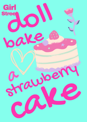 Doll Bake A Strawberry Cake Digital Download