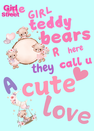 Girl Teddy Bears R Here Say Your A Cute Love Digital Download