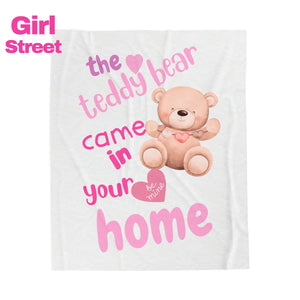 Kids Teddy Bear Plush Blanket All Over Prints