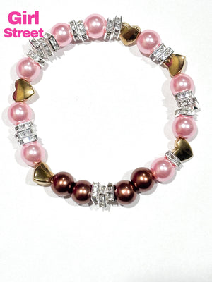 Pandora bracelet with Pink And Brown Pearls Bracelet from women’s accessories 