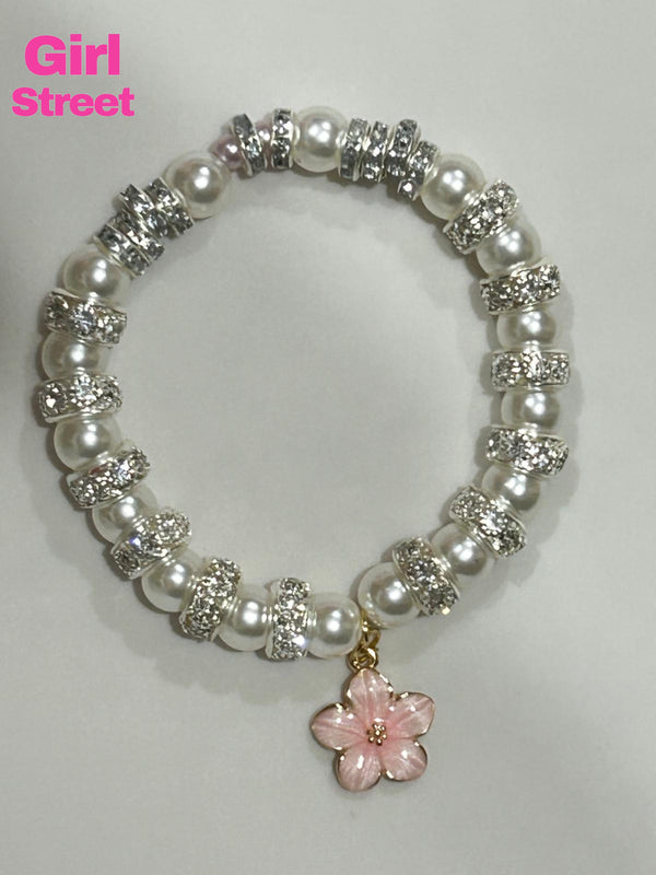 Pink Flower Bracelet