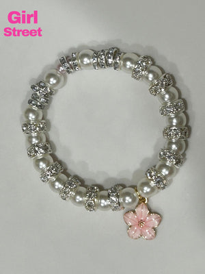 Pink Flower Bracelet