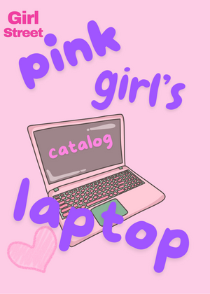 Pink Girl’s Laptop Digital Download