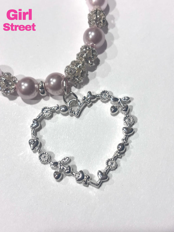 Heart charm bracelet