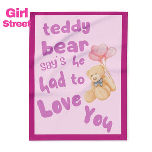 Teddy Bear Arctic Fleece Blanket Home Decor