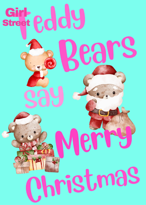 Teddy Bears Say Merry Christmas Digital Download