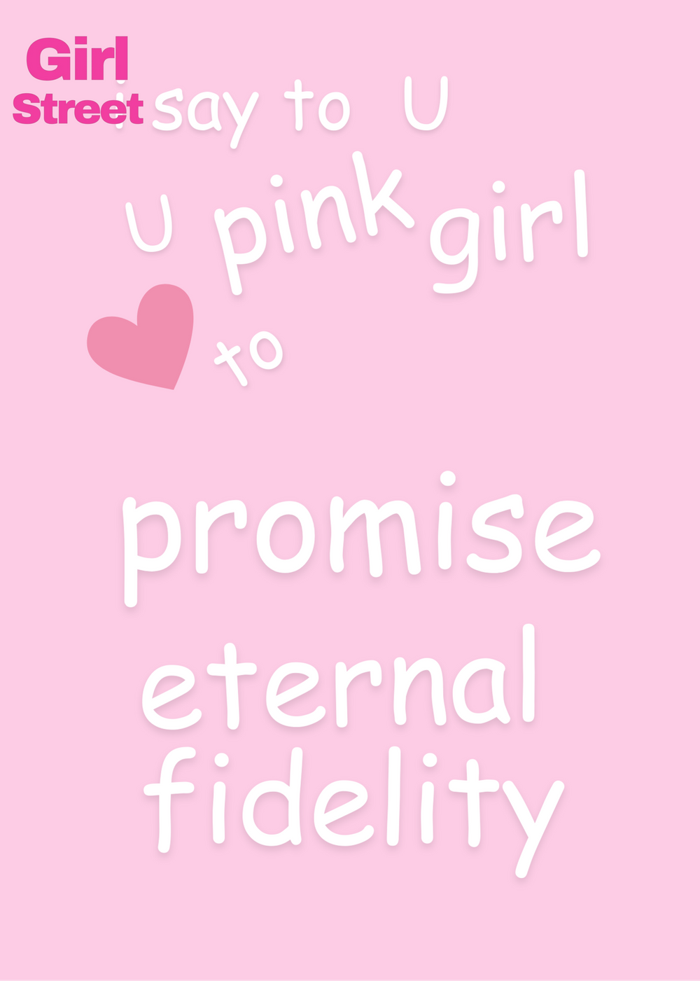 U Pink Girl To Promise Eternal Fidelity Digital Download